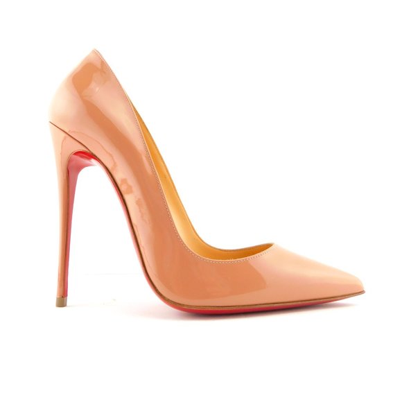 New CHRISTIAN LOUBOUTIN Blush Nude Patent Leather Classic Stiletto Heel Pumps 38 - Picture 2 of 8